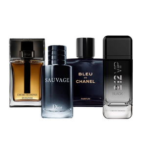 4 Parfums - 212 Vip Black, Sauvage, Bleu de Chanel et Homme Intense (ACHETEZ 2, RECEVEZ-EN 4)